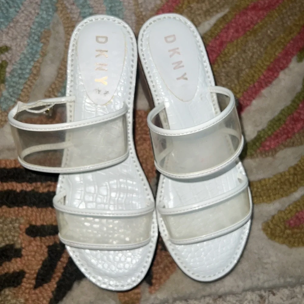 Clear plastic vintage Y2K platforms